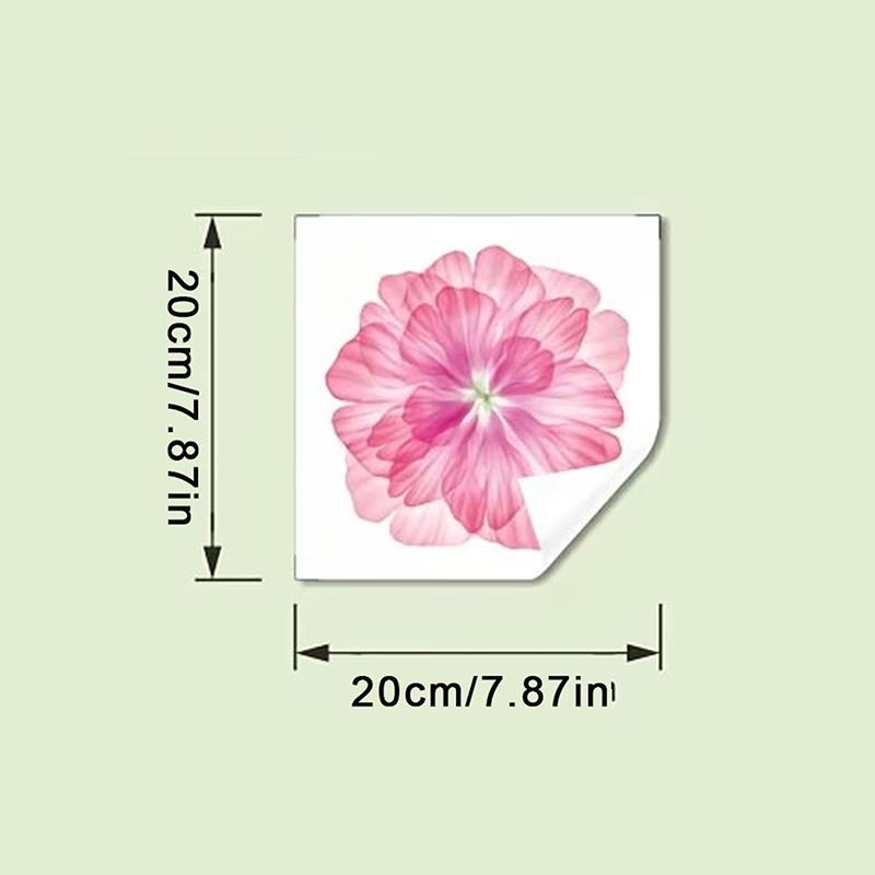 

Luminous Pink Floral Toilet Sticker Self-Adhesive Removable Fluorescent Decals Bathroom Wall Stickers Home Decor