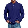 Men's Casual Style Solid Color Loose  Shirt Long-sleeved Top