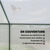 Mini Greenhouse, Pointed Roof, Mosquito Net Window, Powder-Coated Metal, 180 x 90 x 70 cm, White