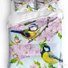 Juego de Cama Floral Edredón Funda Nórdica Fundas de Almohada Amapolas de la Temporada de Primavera Flores Pastorales Cubierta de Cama Bot Juego de Cama Doble