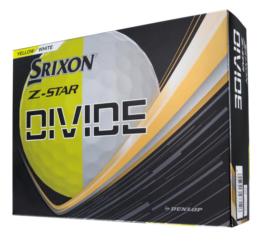 DUNLOP Srixon Divide Golf 2025 1 Dozen Z-Star Balls, Model, (12 Balls), White/Yellow