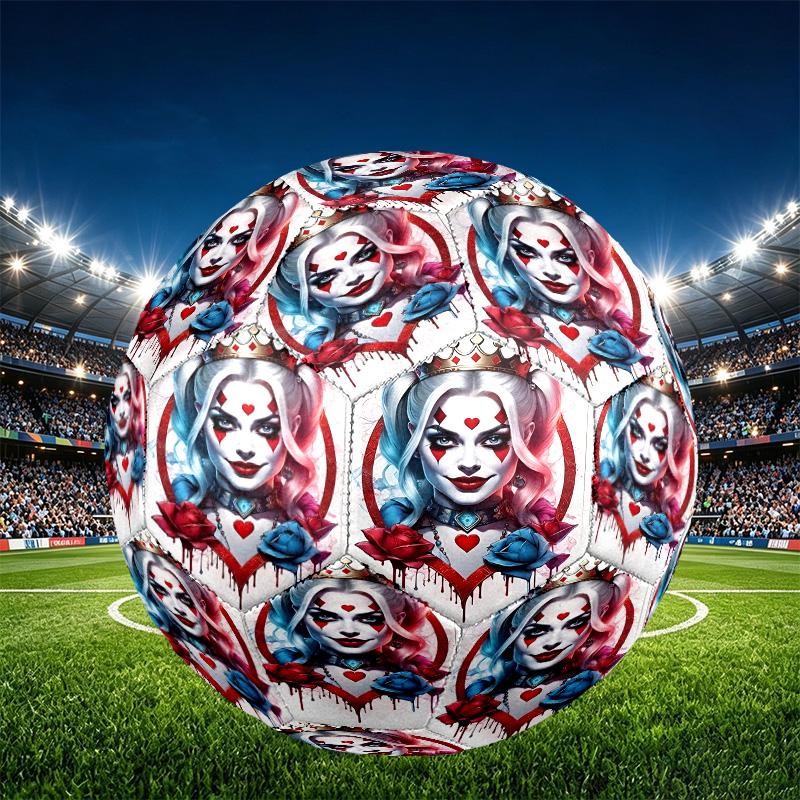 Superhero Print Size 5 Soccer Ball, PU Wear Resistant Football for Match Training and Daily Practice, Birthday Gift for Soccer Fans