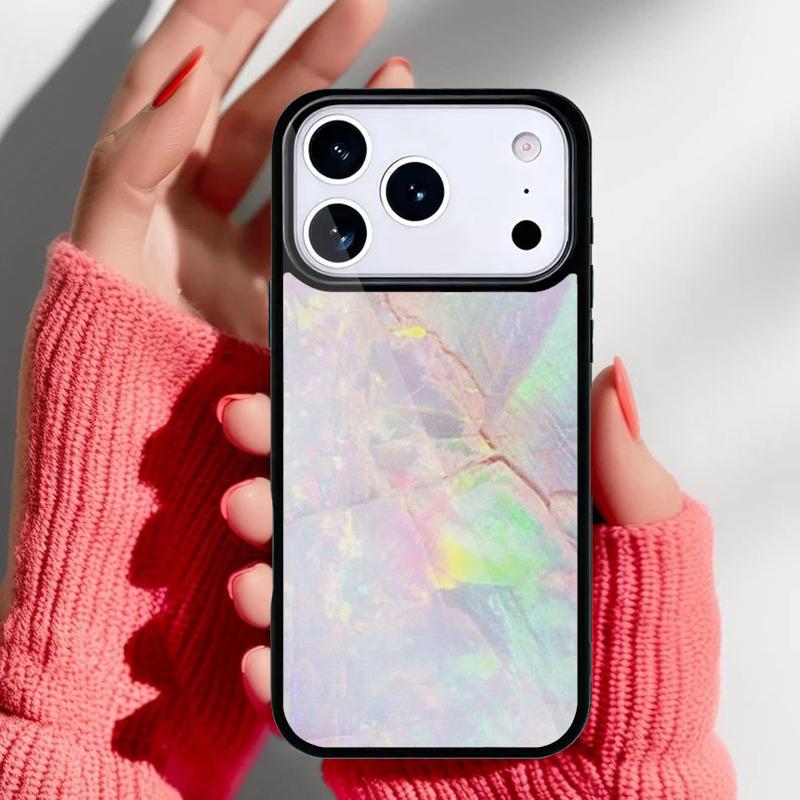 Opal Agate Marble Stone skin Phone Case for iPhone 17 Air 16e 15 14 13 Pro Max Back Cover for 12 11 Pro Coque