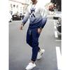 Men's Gradient Color Casual Sportswear Matching Tracksuit, Outfit Suitable Casual Wear - Comfortable Tracksuit for Events