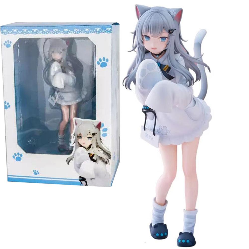 22CM Anime Nachoneko Figure Stand Animation Model Toys Gifts Collection Decoration Ornaments PVC