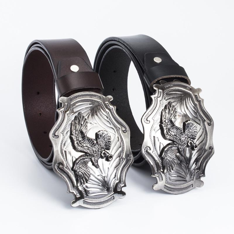 Men's Retro Punk Eagle Buckle Belt - Trendy Alloy Design