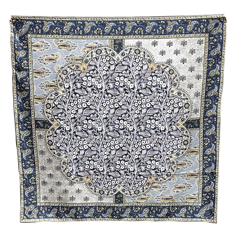 

Дерево Счастья Двусторонний Ретро Шелковый Шарф Женский 90 Твил Легкая Роскошь Универсальный Большой Квадратный Шарф Шаль 90*90