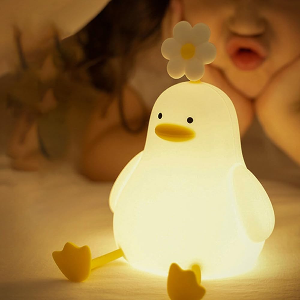 Night Light, Bedside Lamp, Touch-Activated, Nursing Light, USB Rechargeable, Silicone, 3-Level Dimming, Relaxing Item, Cute, Perfect for Story Time,