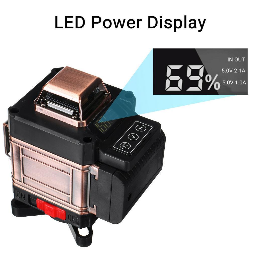 16 Lines Laser Level 4D cross line Green laser level 360°self-leveling multipurpose level laser horizons vertical