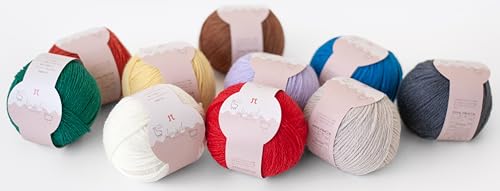 Hamanaka Alpanica Hand Knitting Yarn, Medium Weight, Color 8, Green, 30g, Approx. 140m, 5 Balls, Set of 3887