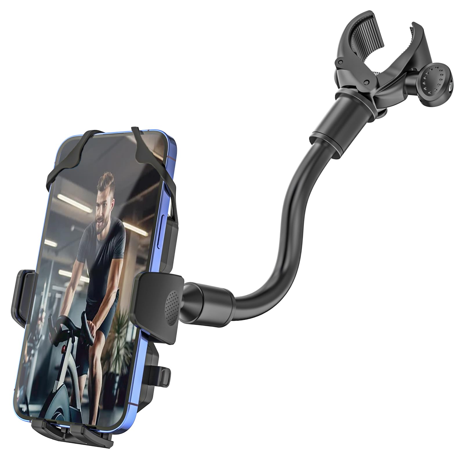 

Kolasels Bicycle Smartphone Holder Stand Fitness Bike Smartphone Holder with Drop and Vibration Absorption for Road and Microphone Includes Japanese чёрный