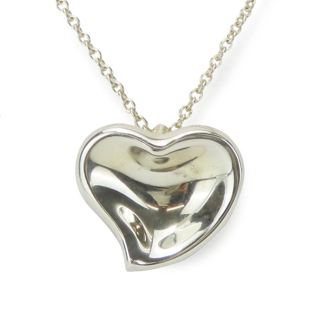 Used TIFFANY&Co. Necklace Curved Heart Silver925 4.1g Silver Accessories