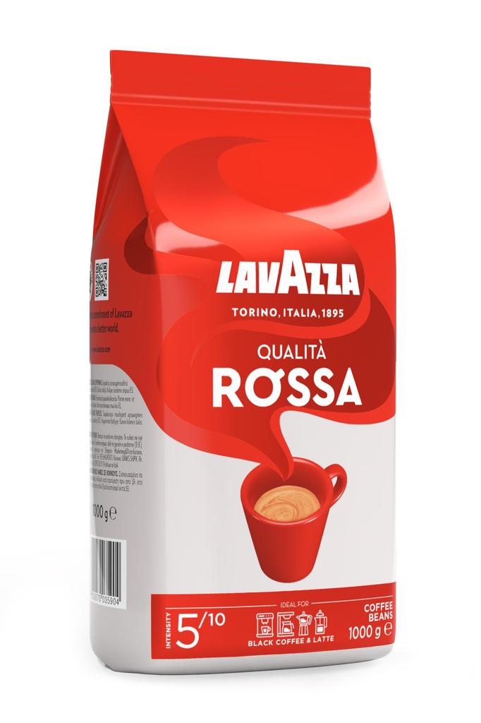 LAVAZZA Qualita Rossa Beans, 1kg, for Regular Coffee, Drip Espresso
