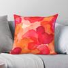 Rote Rosa Orange Lachsfarbe Quadratische Kissenhülle Polyester Leinen Samt Kreative Dekorative Wurfkissenhülle Haus Kissenbezug
