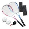 Rachetă de tenis moale, Set de 2, Rachetă de tenis moale, 2 mingi moi, Include pompă pentru bile, Pentru începători, JOHNSON HB-2200 (Culoare/Albastru și roz)