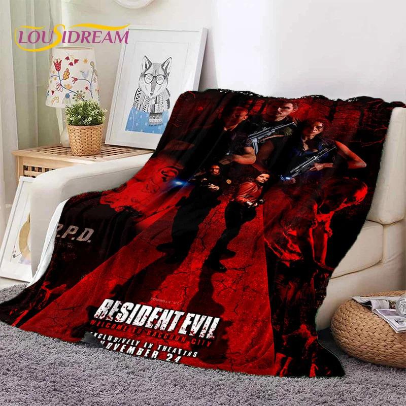 Horror Games R-Resident Evil Soft Flannel Blanket for Beds Bedroom Sofa Picnic,Throw Blanket for Cover Outdoor Leisure Nap Gift