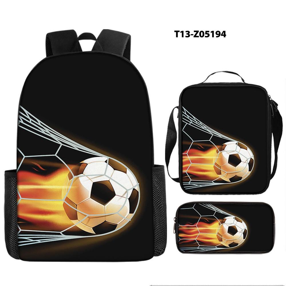 Football Backpack Student School Bag Painted Printing Anti-splashing