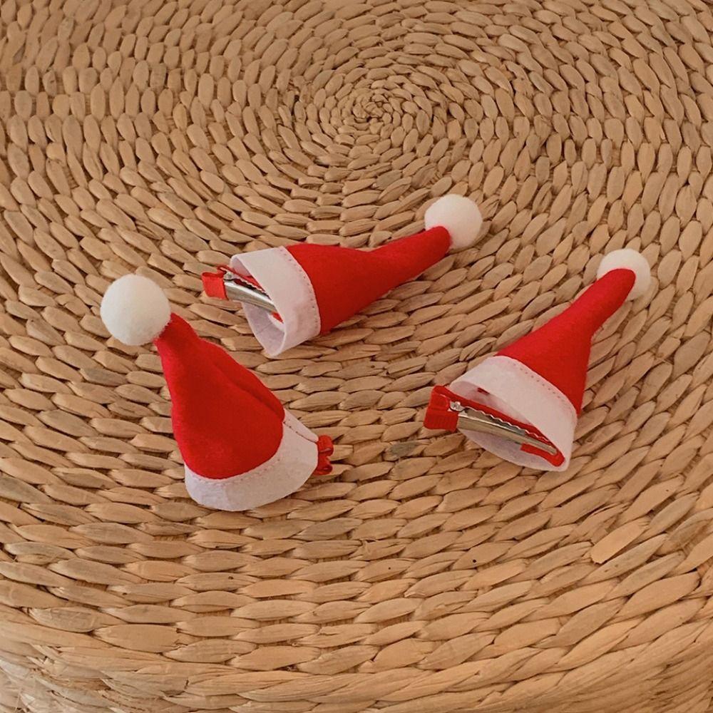 Merry Christmas Decor Red Christmas Hat Hairpin Christmas Headband Christmas Costume Dress Up