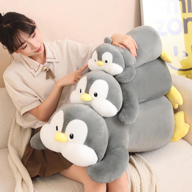 50/70/90cm Neu Hochwertig Cartoon Tier Plüschkissen Hände Warm Baumwolle Weich Pinguin Ente Plüschtier Geburtstagsgeschenk