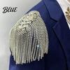 Fringe Shoulder Brooch 1/2Pcs Rhinestone Tassel Epaulet Men Women Uniforms