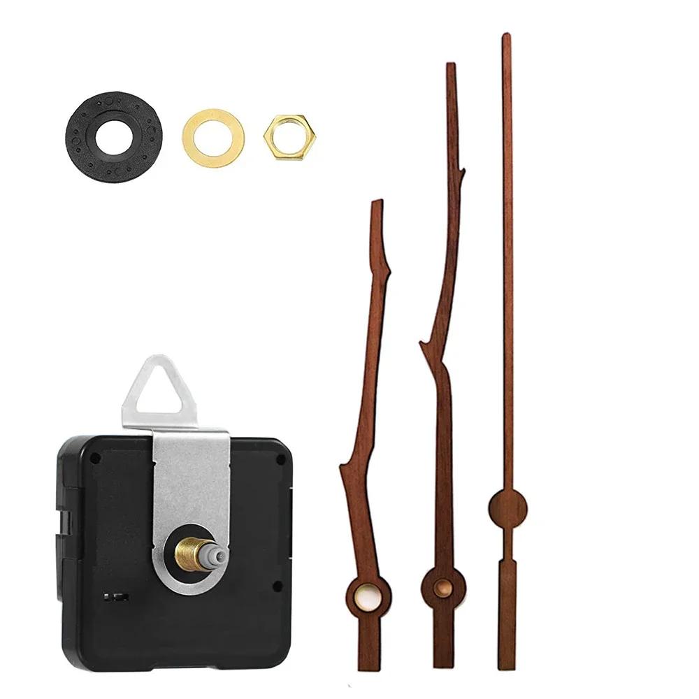 

Precision Silent Quartz Wall Clock Movement Mechanism Replacement Kit Black Walnut Wood Hands Timepiece Repair Accessories