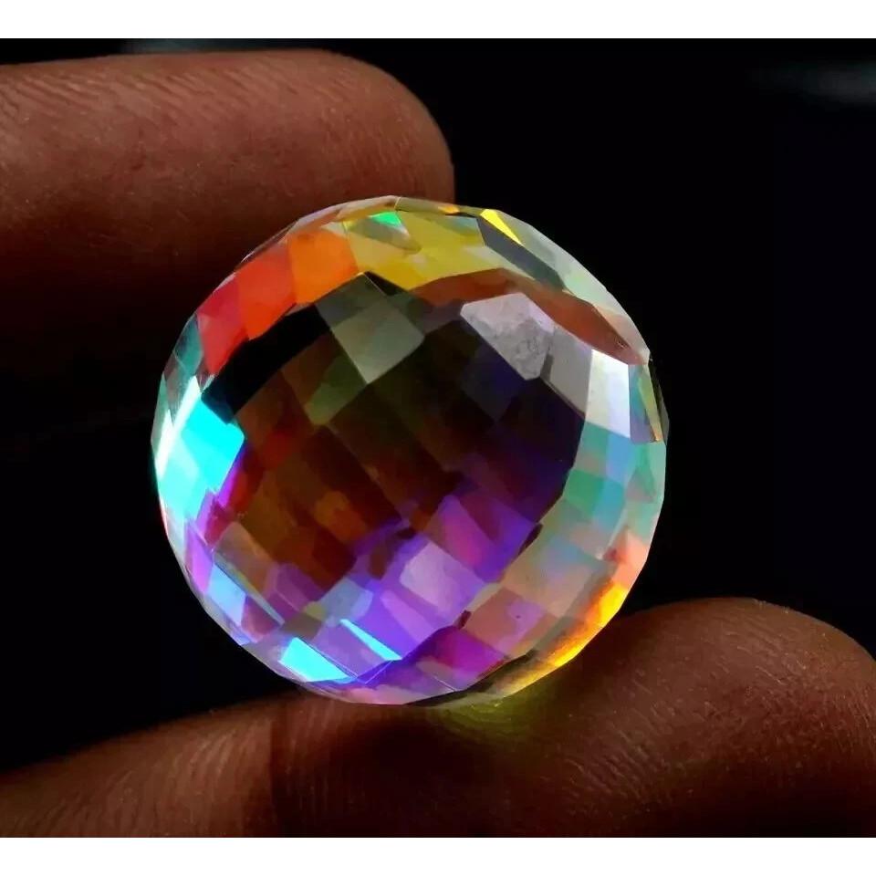 Mystic Topaz Ball Cut Rainbow Natural 55-57 Ct Fabulous Certified Gemstone Lot