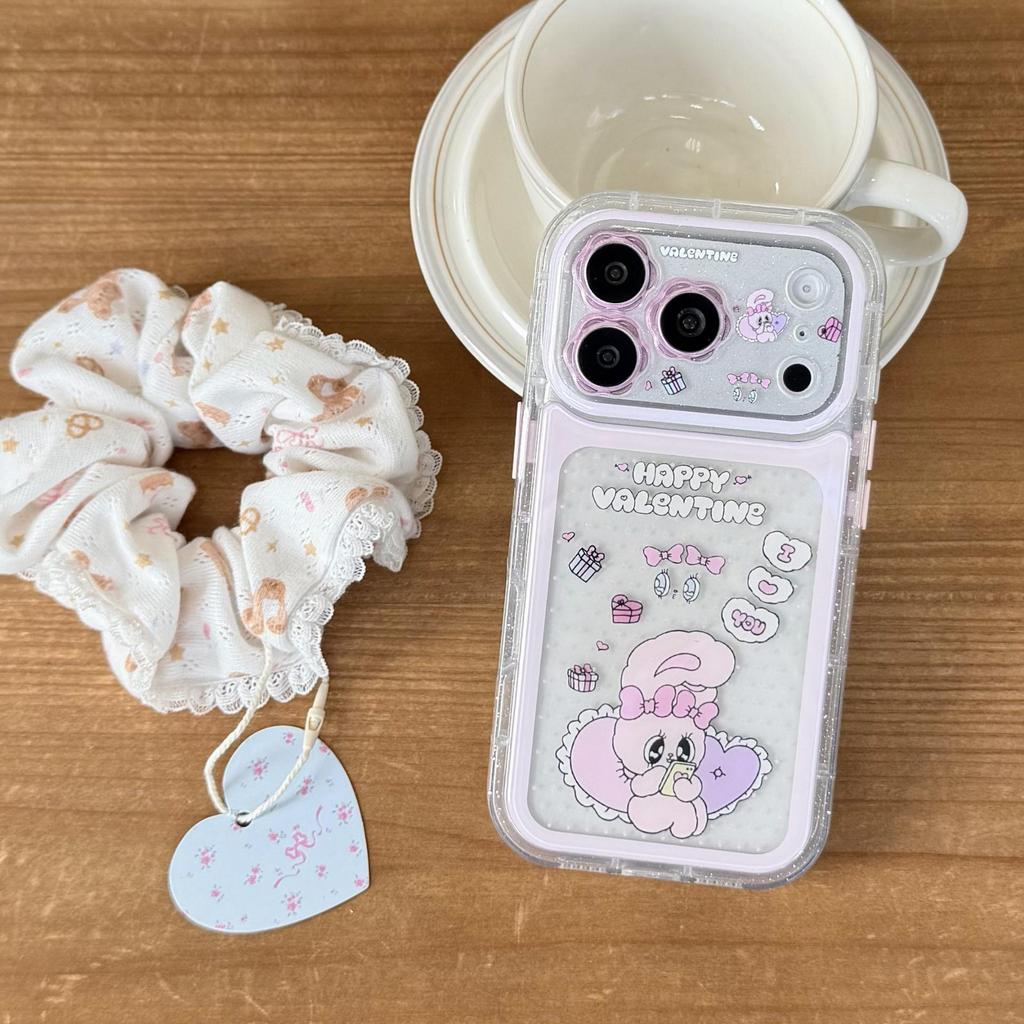 Little Rabbit Cute Flower Lens iPhone 15/16 Pro Max/17 Pro Case