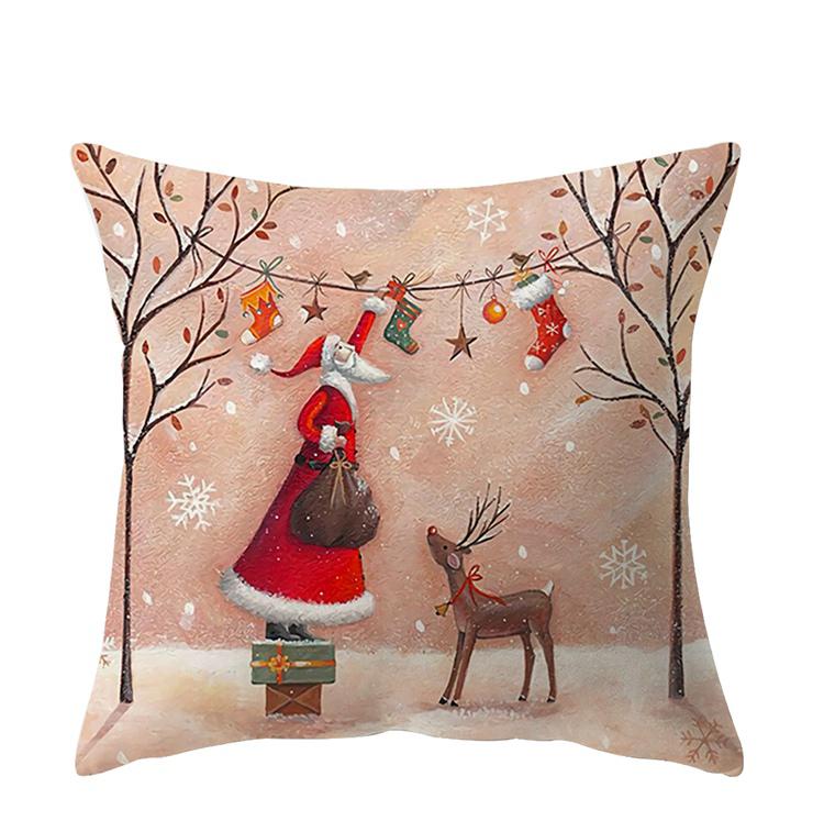 

Главная Рождественские украшения Наволочка Олененок Кролик Снеговик Принт Диван Офис Сиденье Машина Украшение 40x40cm