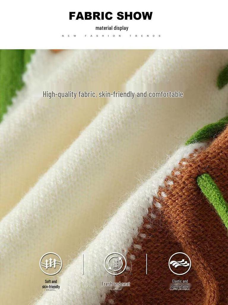 Men's Patchwork Color Block Wool Sweater - Winter Casual Loose Fit