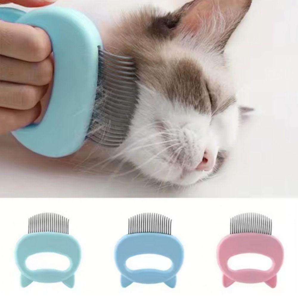 Fine Soft Brush Pet Hair Removal Brush Plastic Handle Deshedding Brush For Long Short Hair