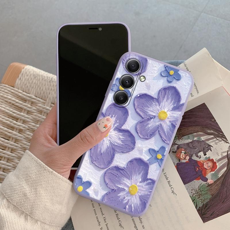 

Чохол Cute Flowers для iPhone Samsung A55 S24 FE S25 M35 A06 Xiaomi Redmi Note 13 Pro 14C Huawei Honor Realme Протиударний матовий чохол проти подряпин Honor X9c
