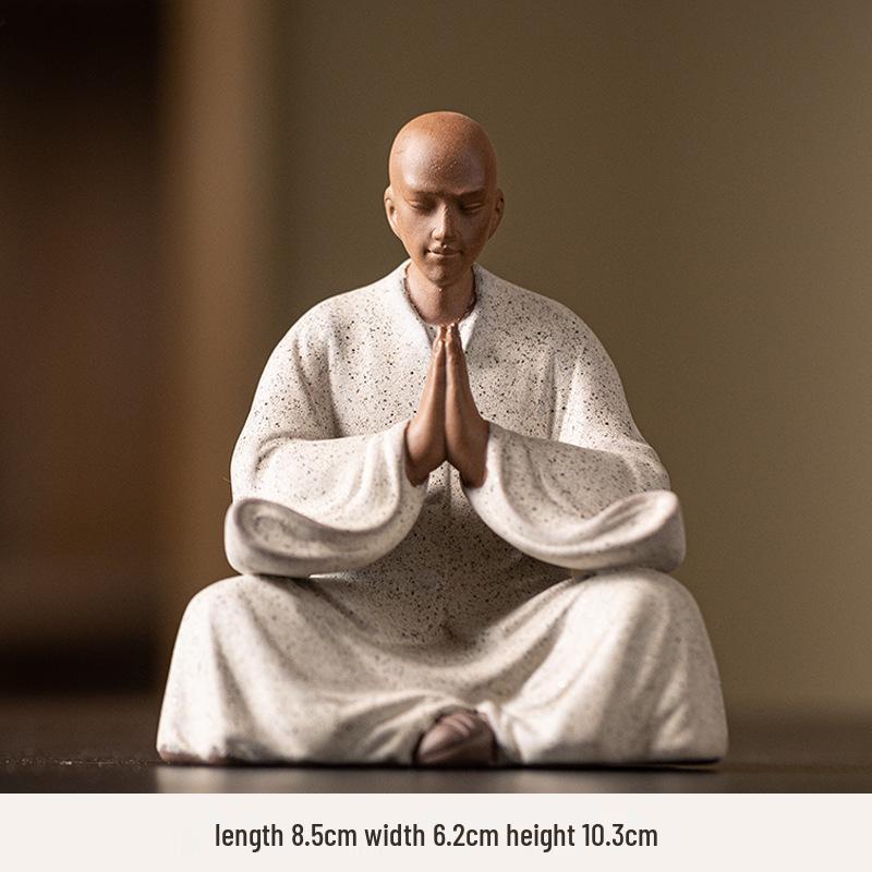 

Дзен Фигурка Маленького Монаха из Пурпурной Глины для Украшения Чайной Церемонии