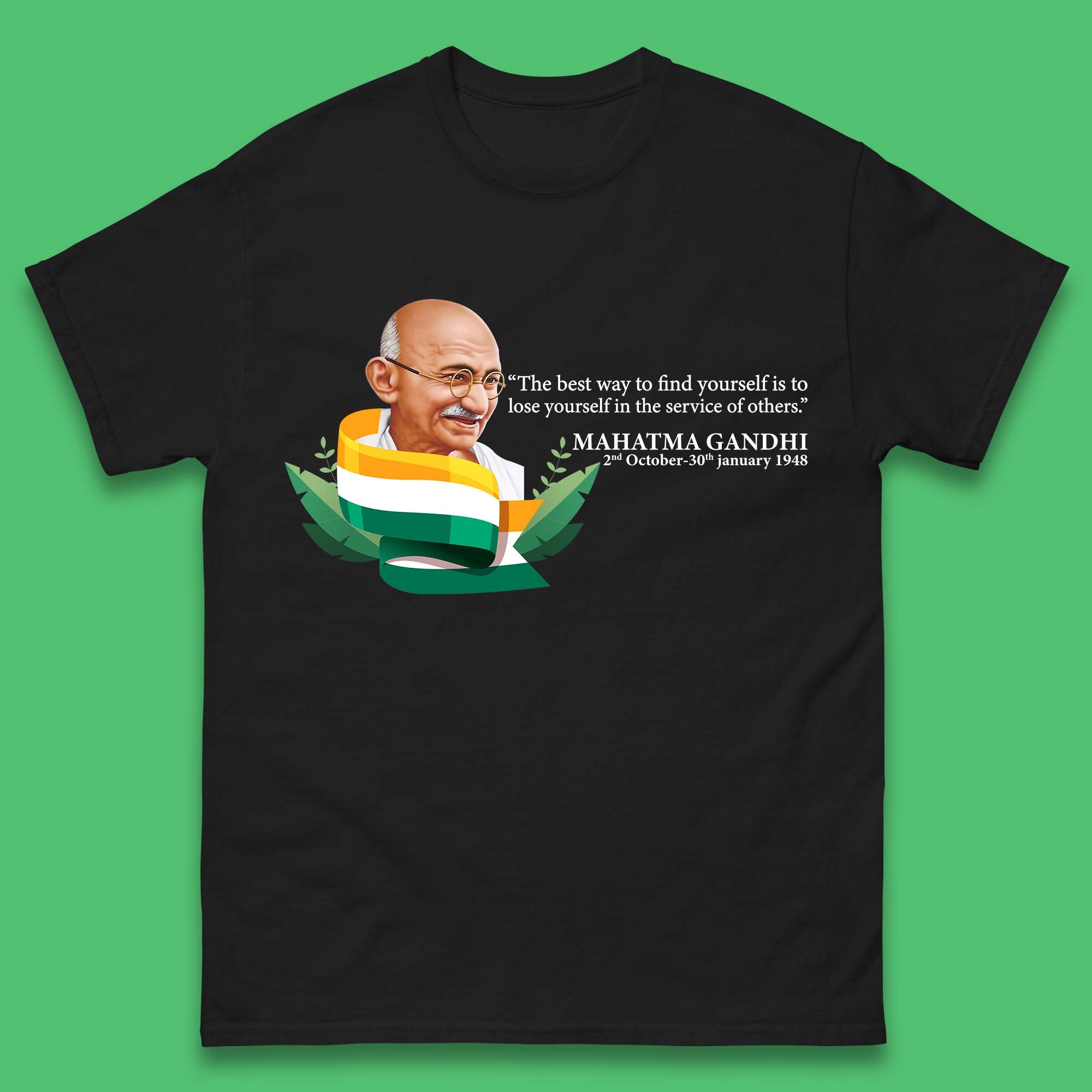 Mahatma Gandhi Quotes Mens T-Shirt Womens Tops Tees 3XL