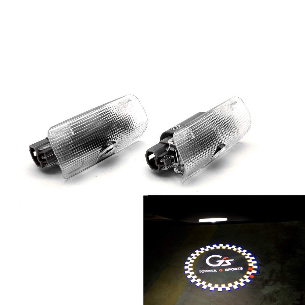 Akarin Courtesy Light, Door Welcome Light, Courtesy Lamp, Laser Logo Light, LED Logo Projection, for 20, 30, 50, and 60 Series Toyota G s, Set of 2, R