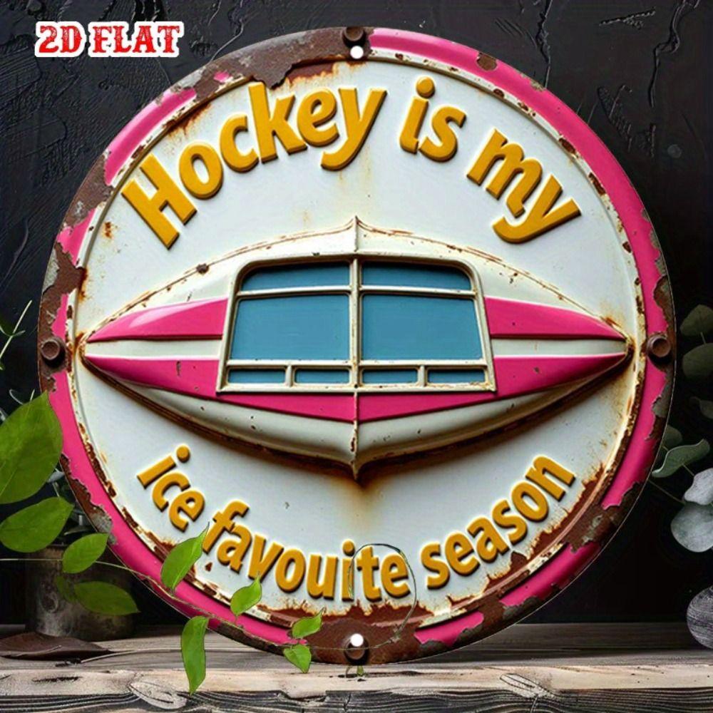 Metal Poster Wall Art Retro Hockey Sign Home Garage Decor