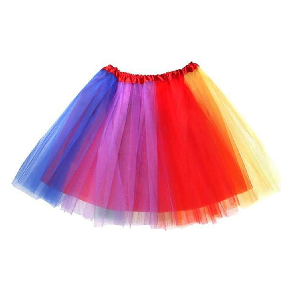 Fargerikt Regnbue Tutu Skjørt Pride Dag Fest Kostyme Tilbehørsett Festartikler