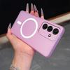 Frosted Semi Clear Magnetic Phone Case for Samsung Galaxy S26+,S25+,S25 FE,S24+,S24 FE,S23 FE Soft TPU Shockproof Cover
