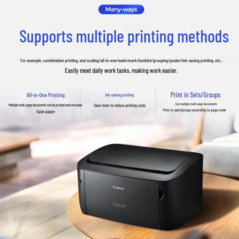 Canon LBP6018L+ A4 Black and White Laser Printer CN Plug (adapter Included)