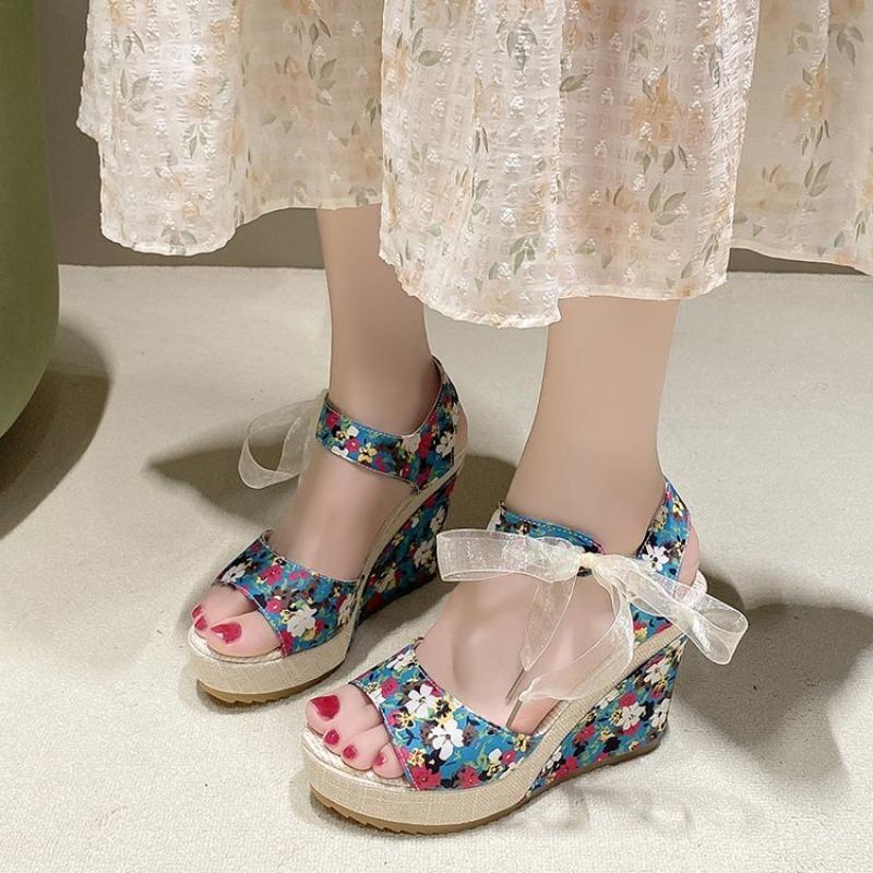 Sandalen mit Absatz, Sommer, Damen, elegante Damenschuhe, Plateau, Keilabsatz, Designer, Damen, Luxus-Heels, bequeme Damenmode-Sandale