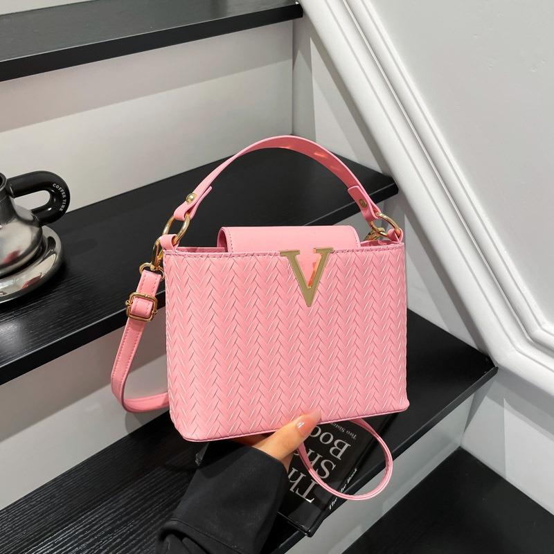 Fashion Texture Summer Large Capacity New Light Luxury Texture Casual Shoulder Crossbody Portable Small Square Bag