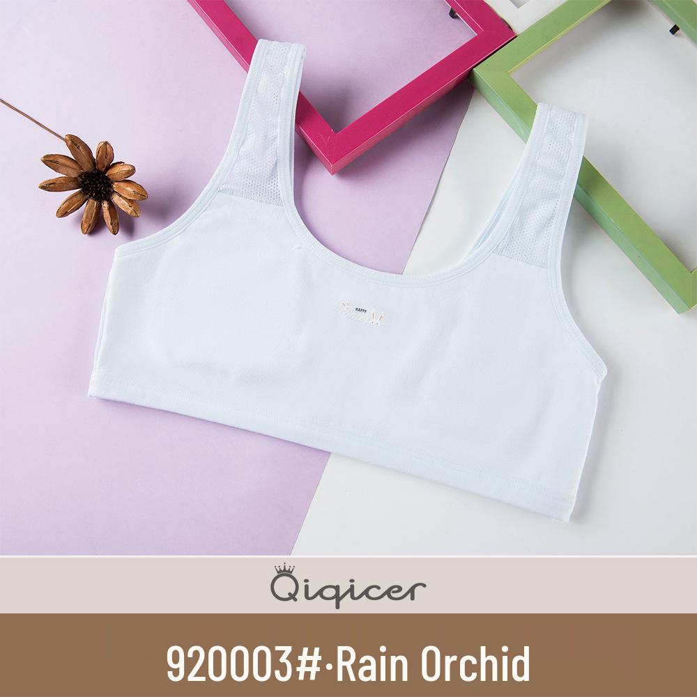 Girls' Cotton Sports Bra with Fixed Cups - Youth Vest