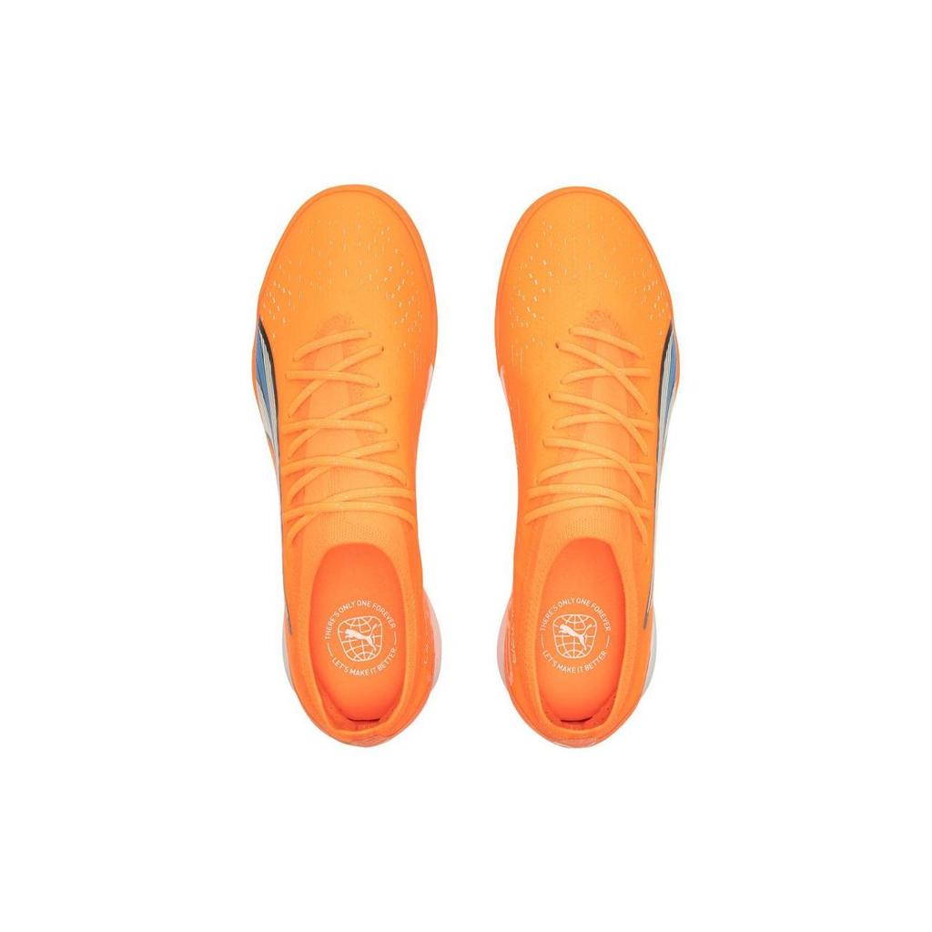 Puma Ultra Ultimate Cage Round Toe Lace-Up AG (Rubber Short Studs) Artificial Turf Fabric Soccer Shoes Men Soccer Shoes Orange 107210-01