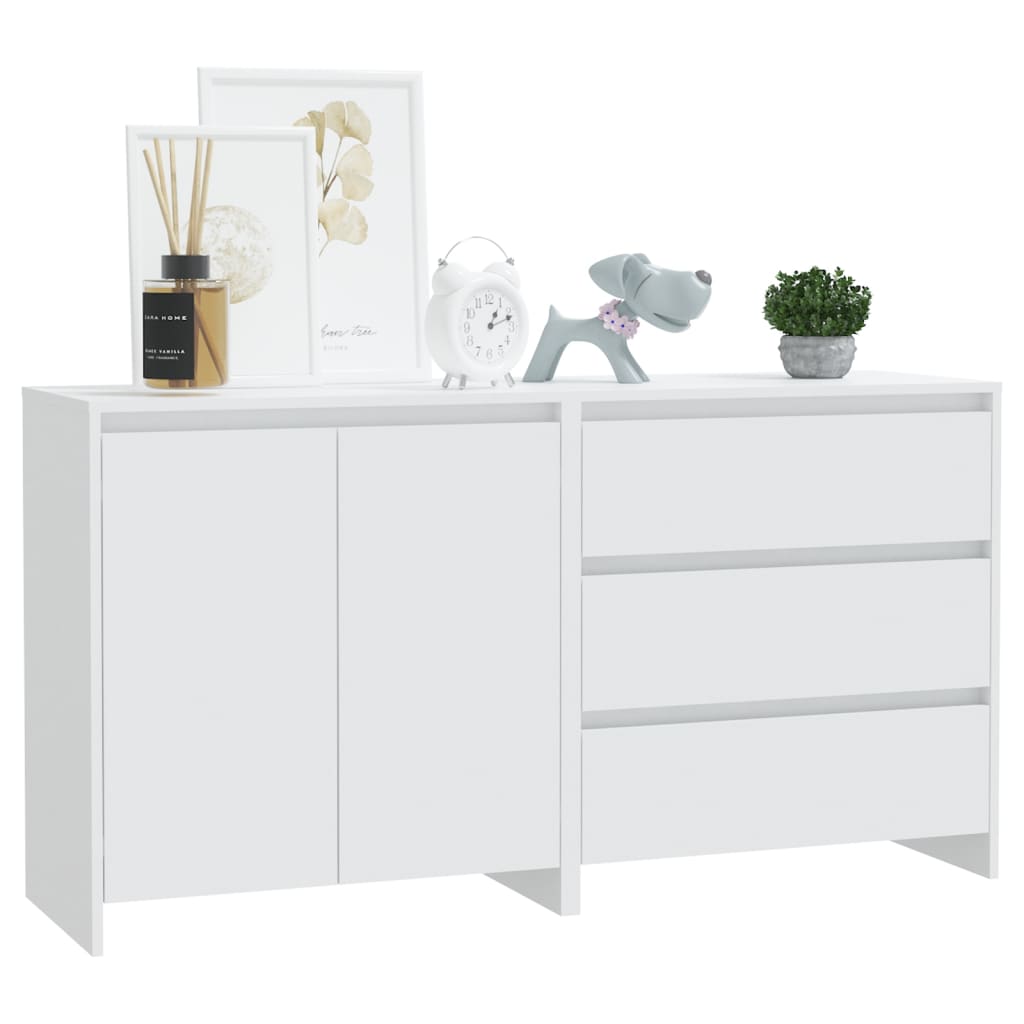 2 piece Sideboard White Particleboard