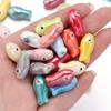 10pcs/lot Cute FIsh Shape Beads Colorful Ceramic Beads Loose Beads For Jewelry Making DIY Necklace Bracelets Gift Accessories