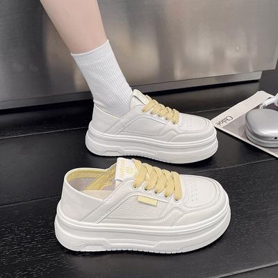 Schuhe mit dicker Sohle Damen neu Sommer klein innenliegende Höhenerhöhung atmungsaktives Mesh weiße Schuhe mit Rock Freizeitschuhe