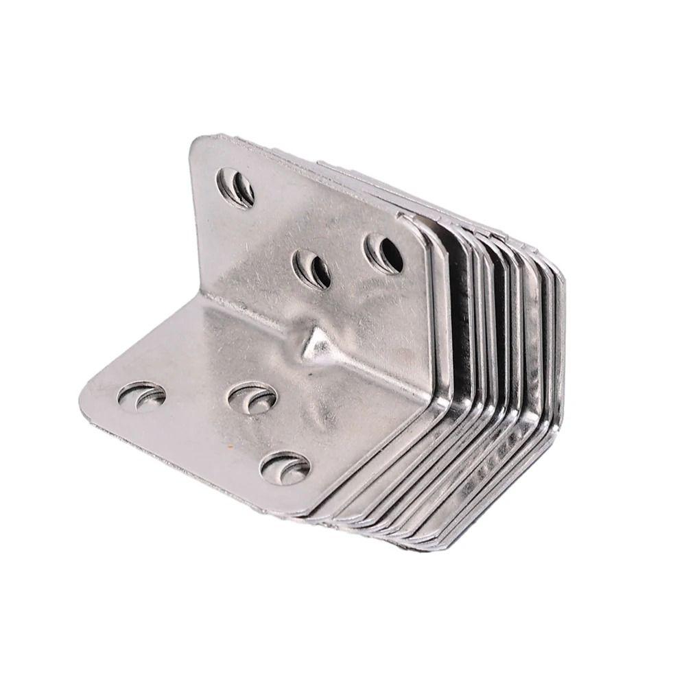 10Pcs Furniture Cabinet Partition Corner Braces Fastener Hardware L Shape Joint Corner Brackets
