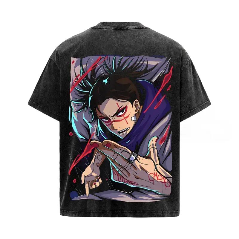 Jujutsu Kaisen Choso Anime Printed Tee Men Women Washed Cotton T-shirts Manga Vintage T Shirt Harajuku Male Short Sleeve Tshirt