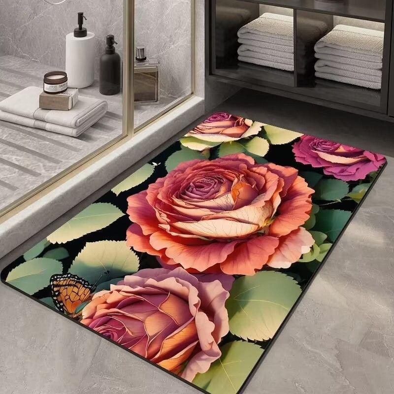 

Супервпитывающий диатомовый грязь, мягкий напольный коврик, противоскользящий коврик, быстросохнущие впитывающие коврики для ног, грязеотталкивающий стираемый большой ковер 50*80cm