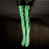 Mesh Glowing Fishnet Tights Hollow Out Sexy Fishnet Stockings Cool Luminous Pantyhose  Club