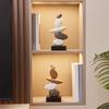 Sculptură Stivuibilă din Rășină cu Aspect de Piatră de Gresie, Decor Creativ pentru Casă, Ornament de Interior pentru Masă, Mărimi Multiple, Potrivit pentru Crăciun, Halloween, Paște, Hanuka